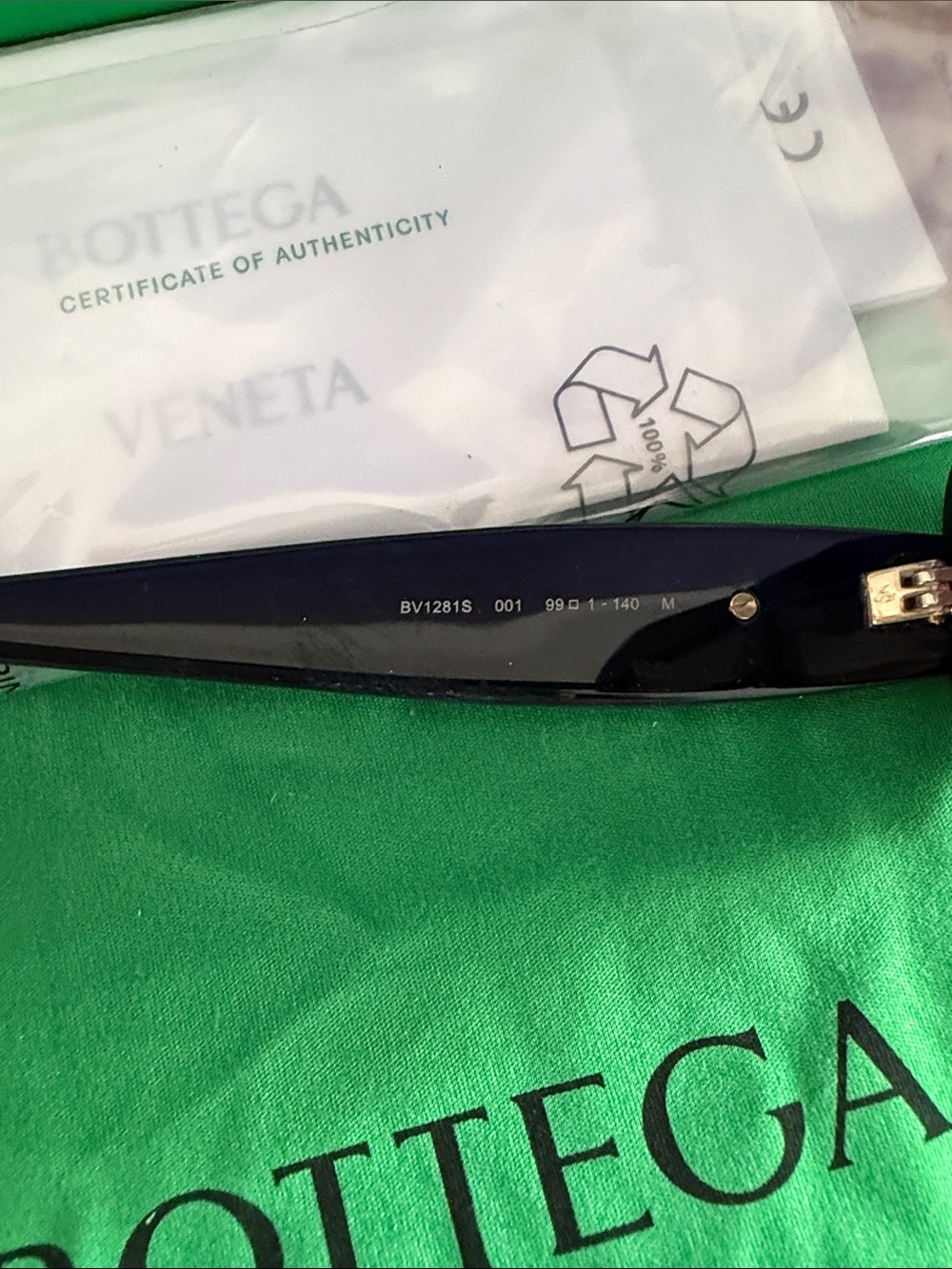 Bottega Veneta Black Wrap-Around Sunglasses - Picture 2 of 6